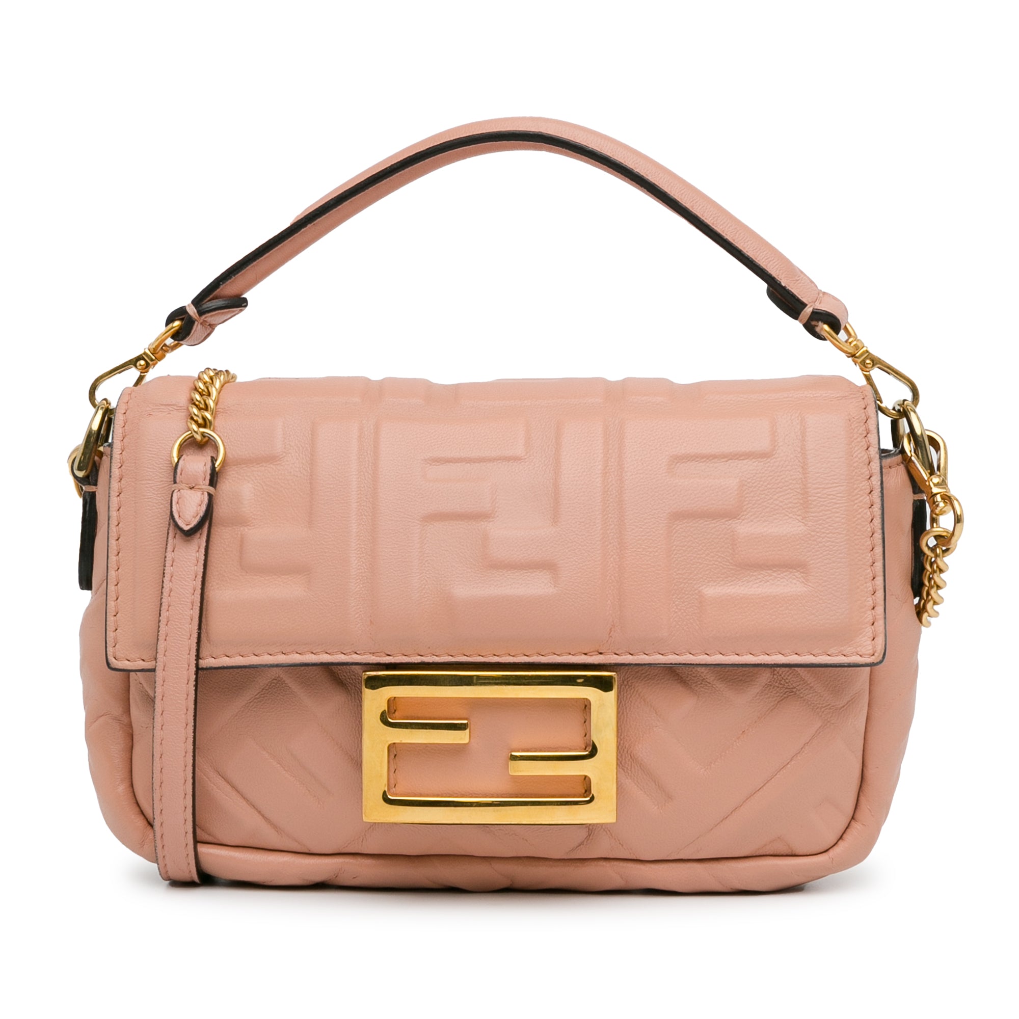 Mini Embossed Zucca Baguette Satchel