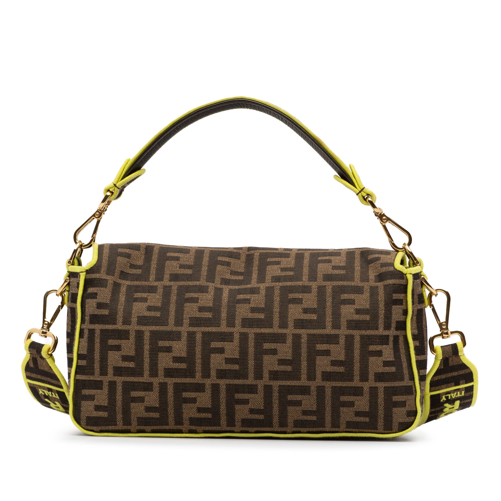 Medium Zucca Fluo Trim Baguette Satchel