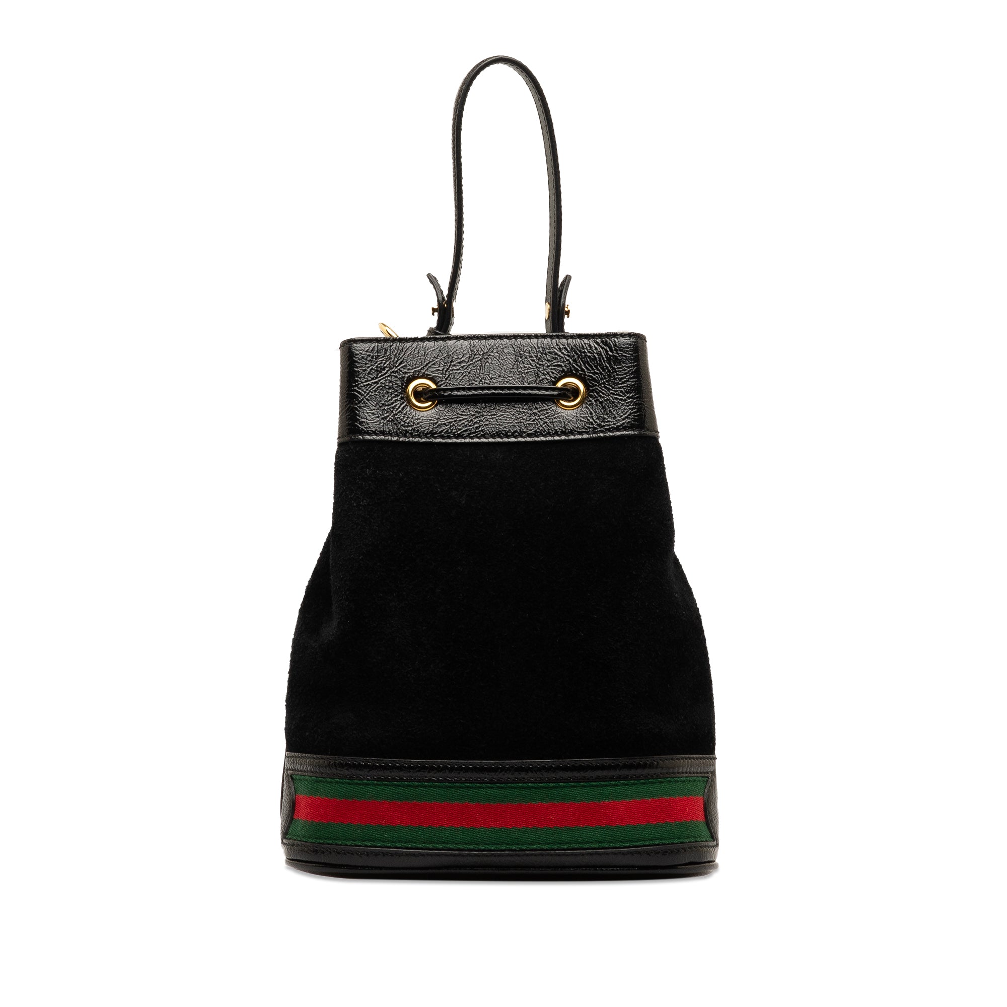 Suede Ophidia Web Bucket Bag