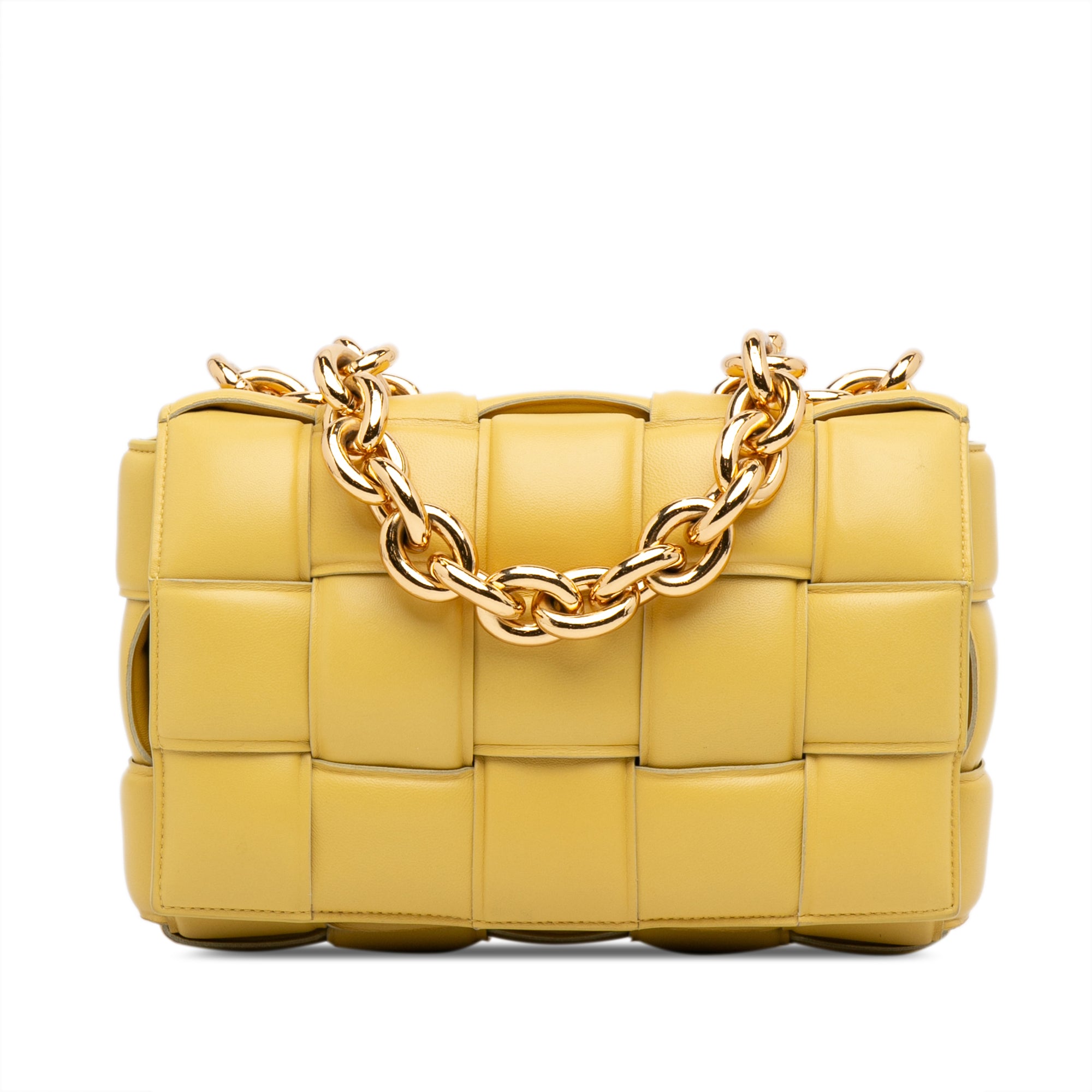 Intrecciato Padded Cassette Chain Satchel