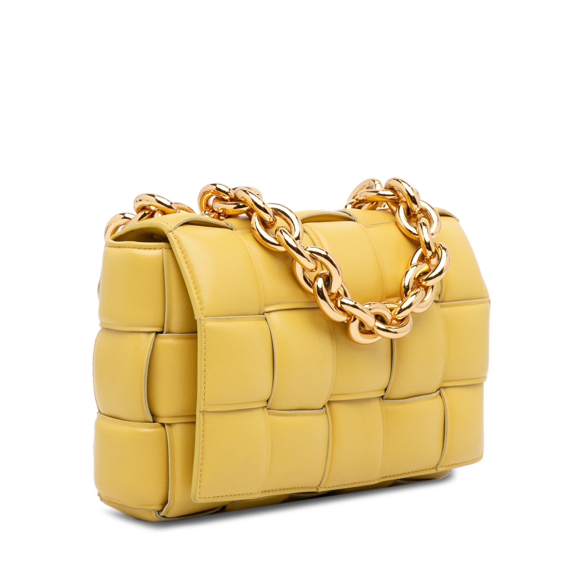 Intrecciato Padded Cassette Chain Satchel