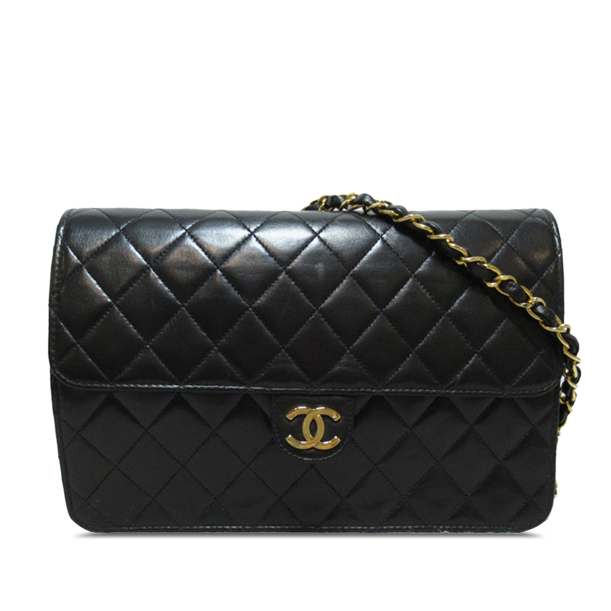 CC Quilted Lambskin Single Flap