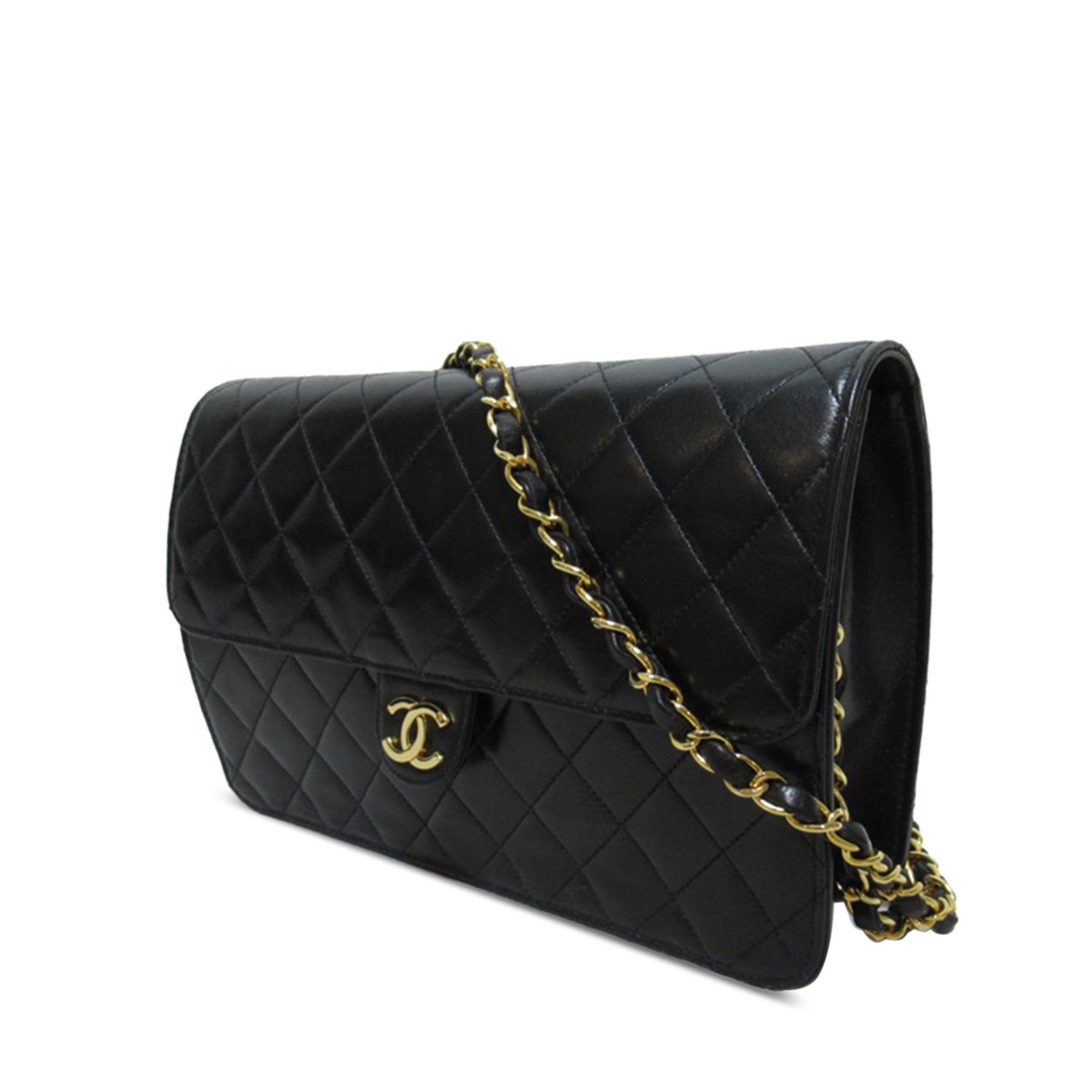 CC Quilted Lambskin Single Flap