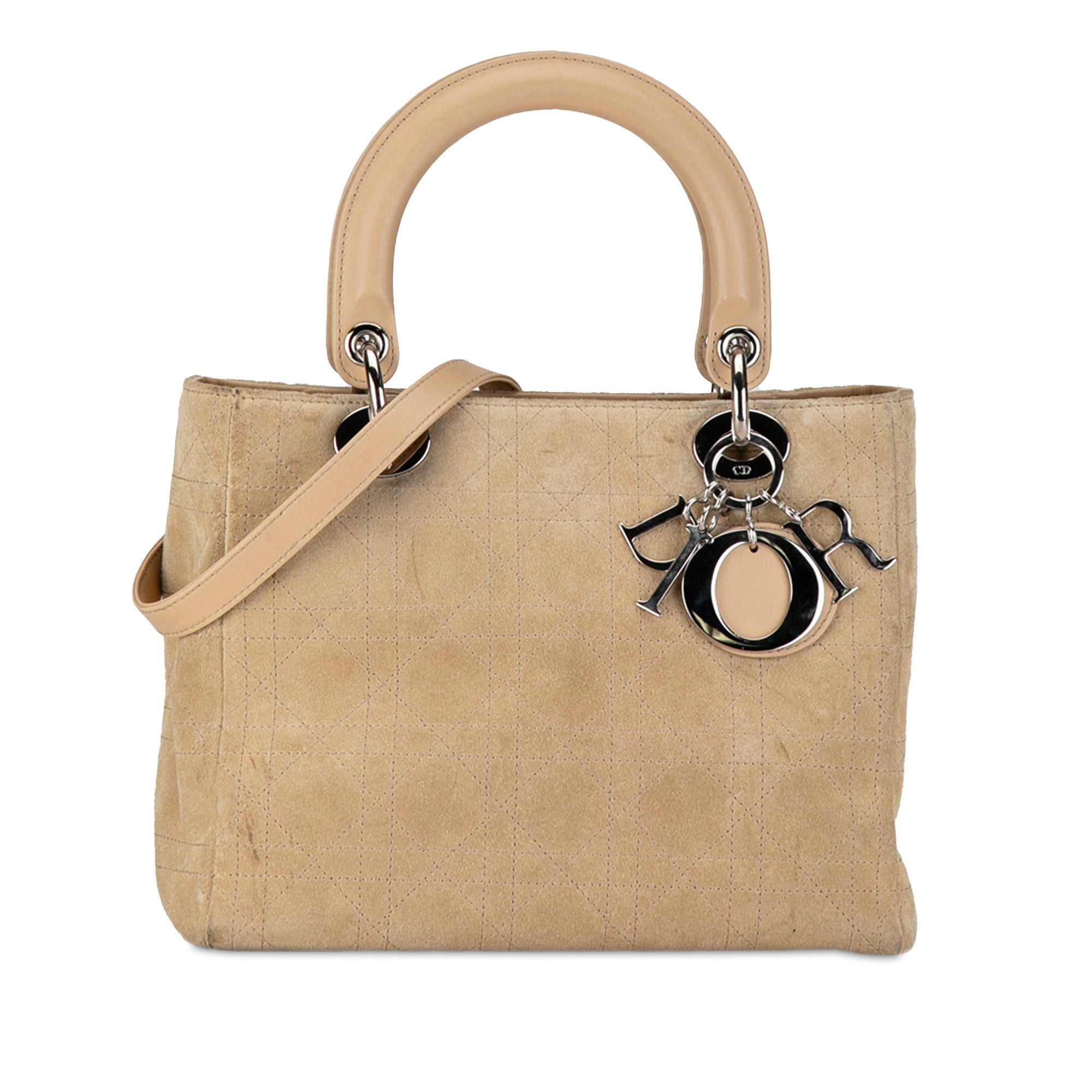 Medium Suede Cannage Lady Dior