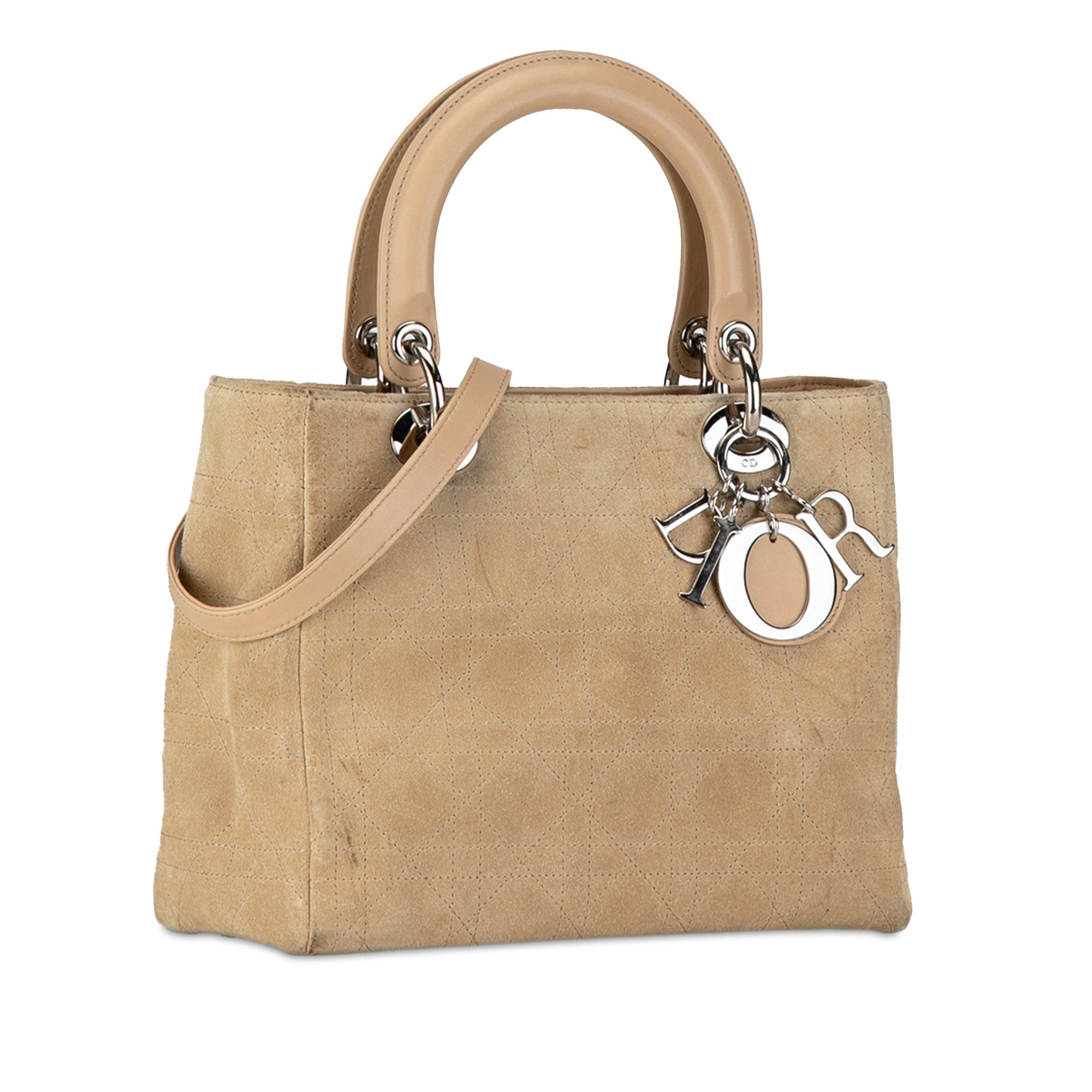 Medium Suede Cannage Lady Dior